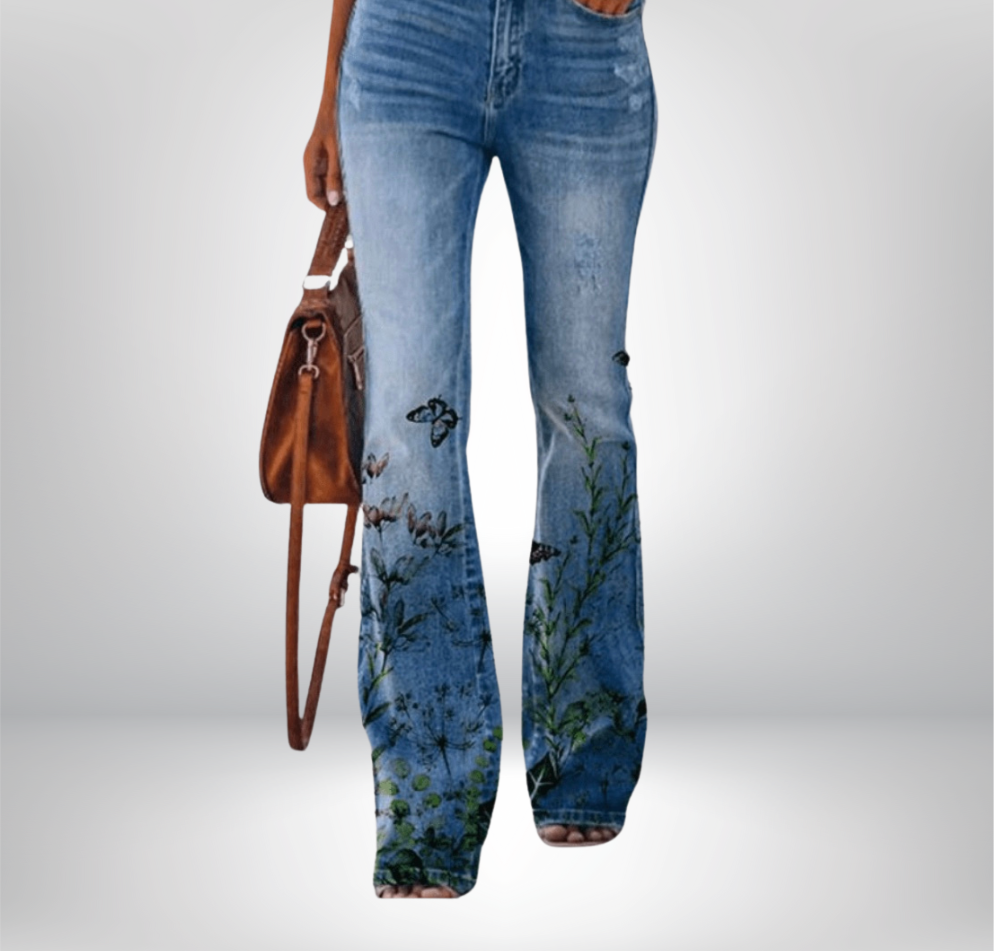 Frida｜Superbe pantalon évasé avec boutonnière