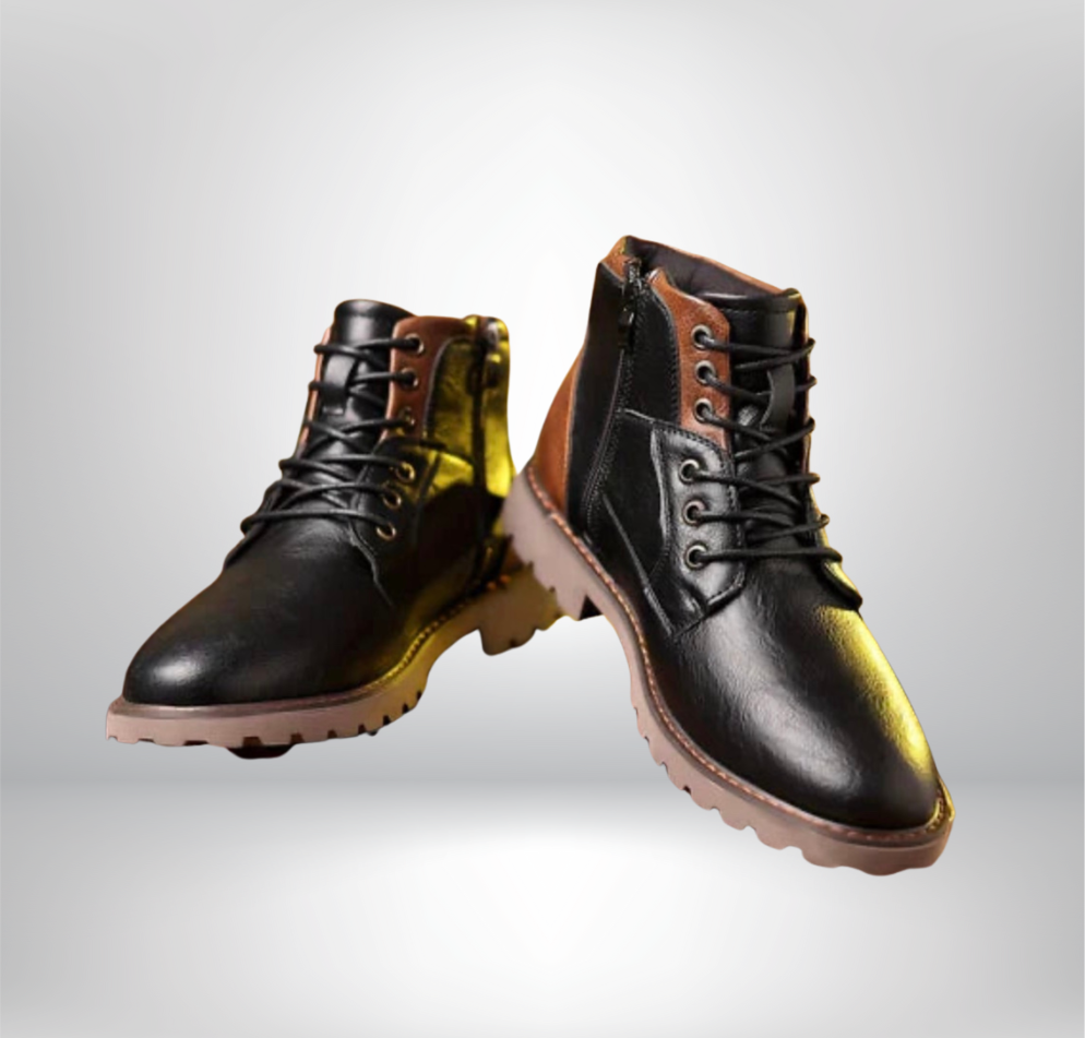 Jethro | Bottines à lacets en cuir robuste