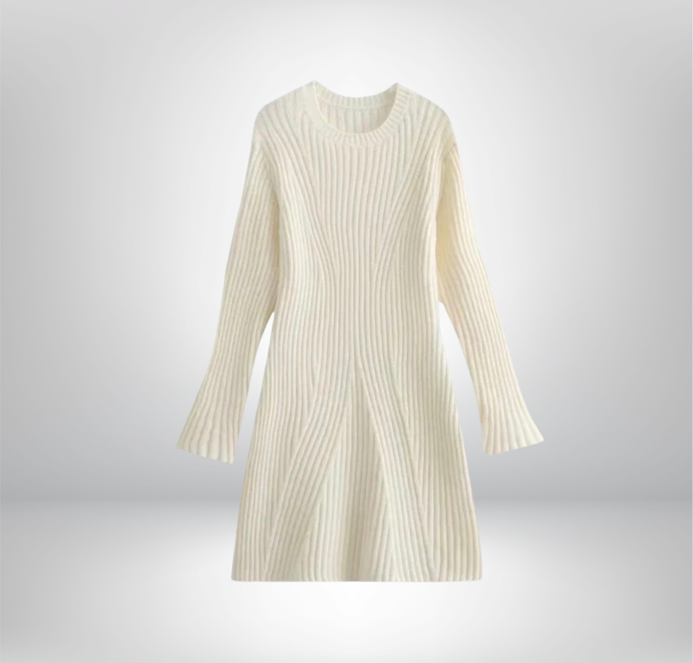 Faustine - Mini-robe en maille côtelée élégante