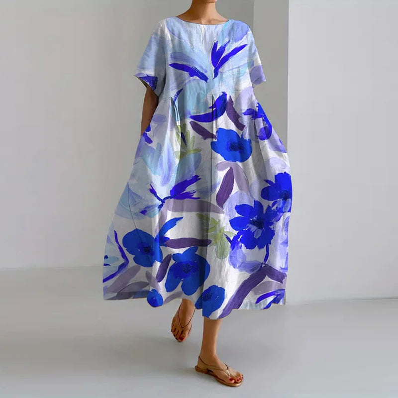 VALENTINA | Robe d'Été Fleurie avec Coupe Flatteuse et Liberté de Mouvement